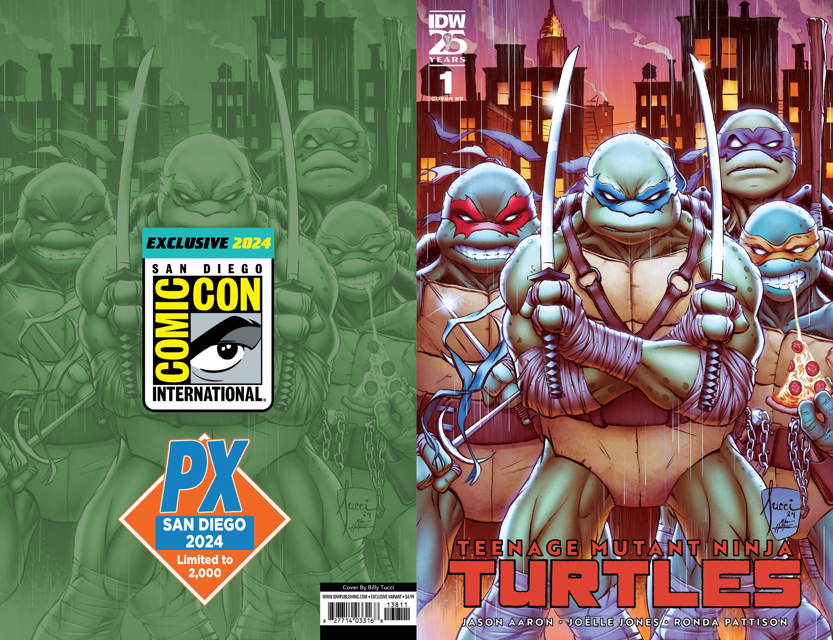 San Diego Comiccon 2024 Teenage Mutant Ninja Turtles Px #1 Tucci Color