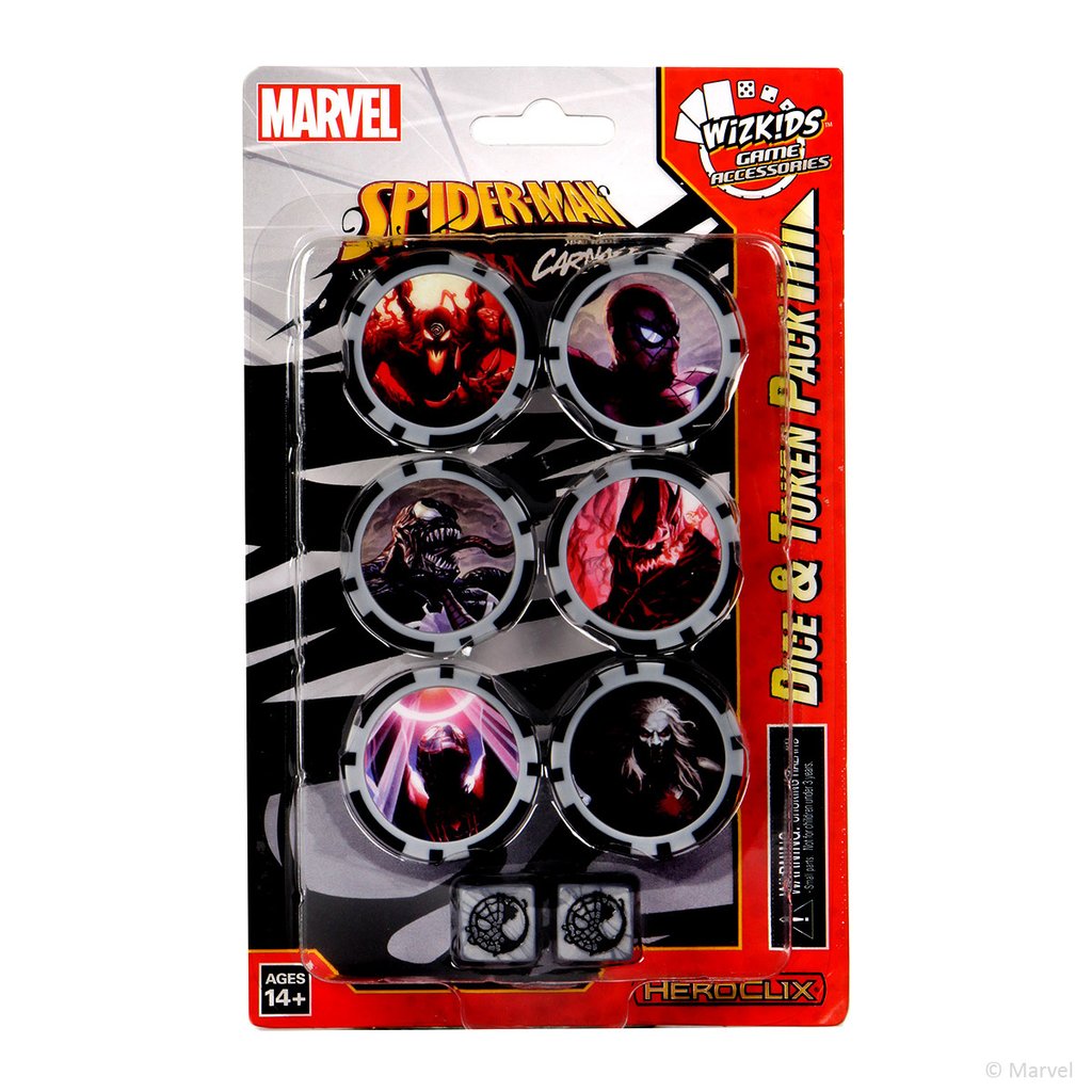 Marvel Heroclix Spider-Man Venom Carnage Dice & Token Pack 