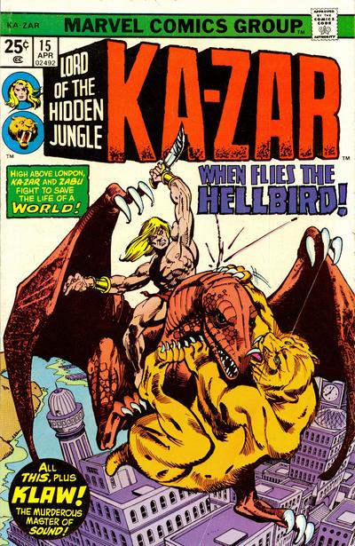 Ka-Zar #15 [25¢] - Fn/Vf 7.0