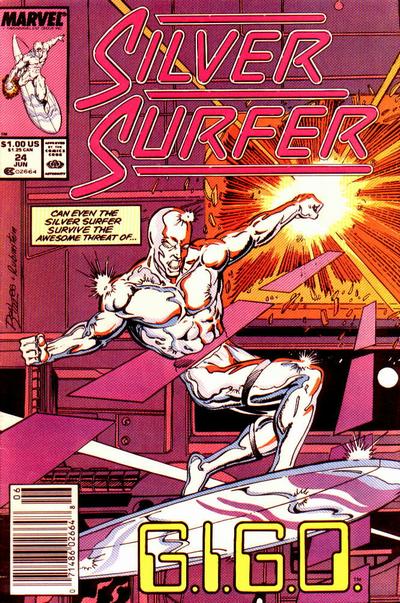 Silver Surfer #24 [Newsstand]-Fine (5.5 – 7)