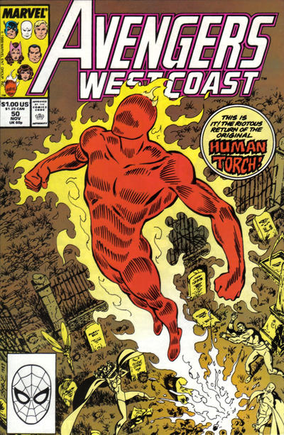 Avengers West Coast #50 [Direct]-Fine (5.5 – 7)