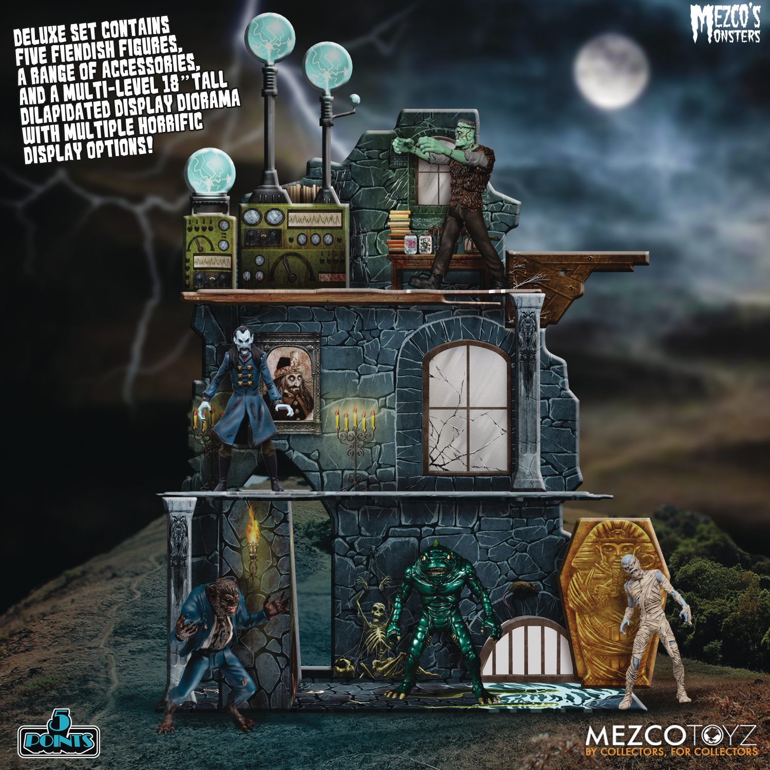 5 Points Mezcos Monsters Tower of Fear Deluxe Boxed Set