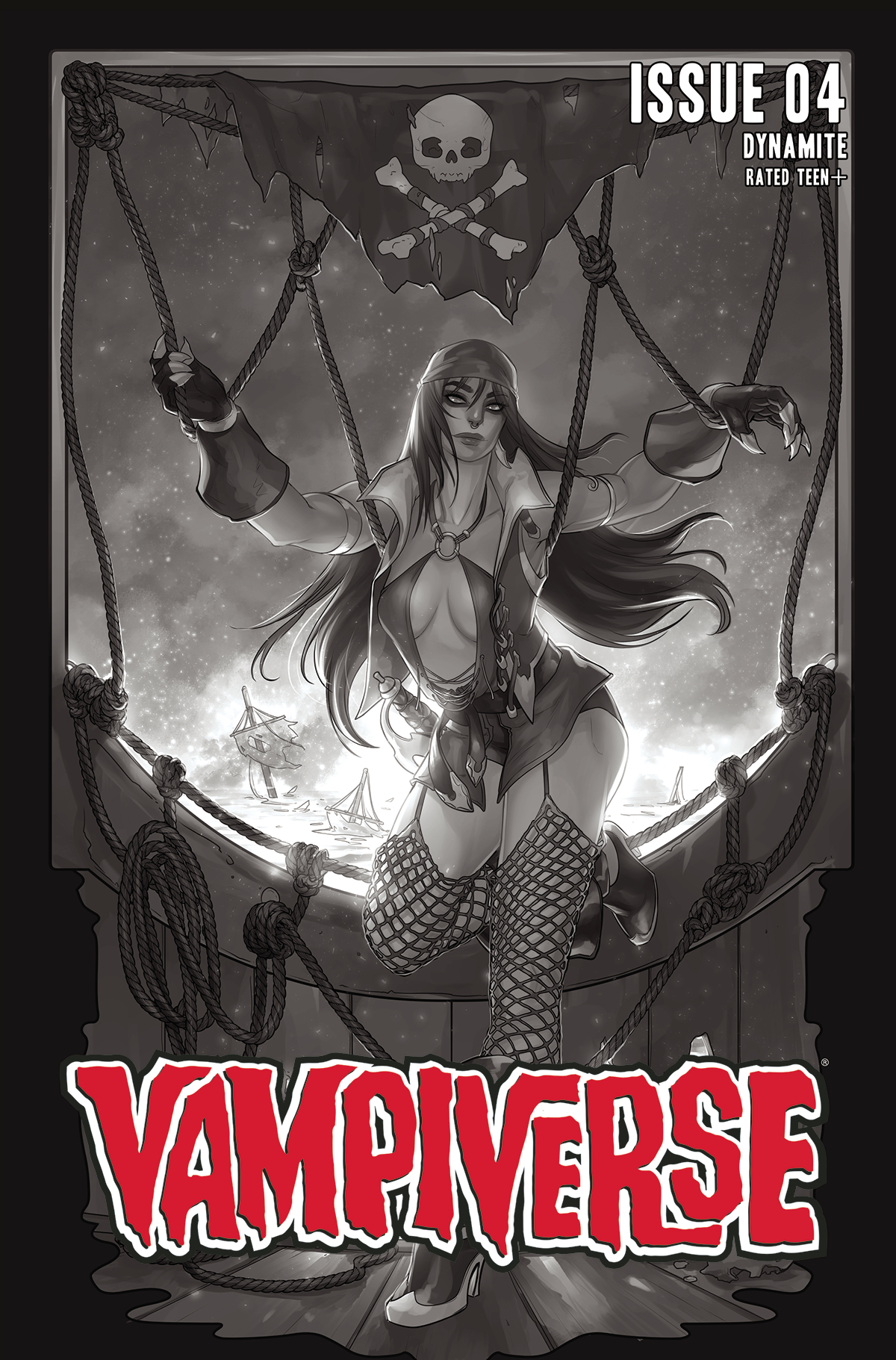 Vampiverse #4 Cover H 1 for 20 Incentive Hetrick Black & White