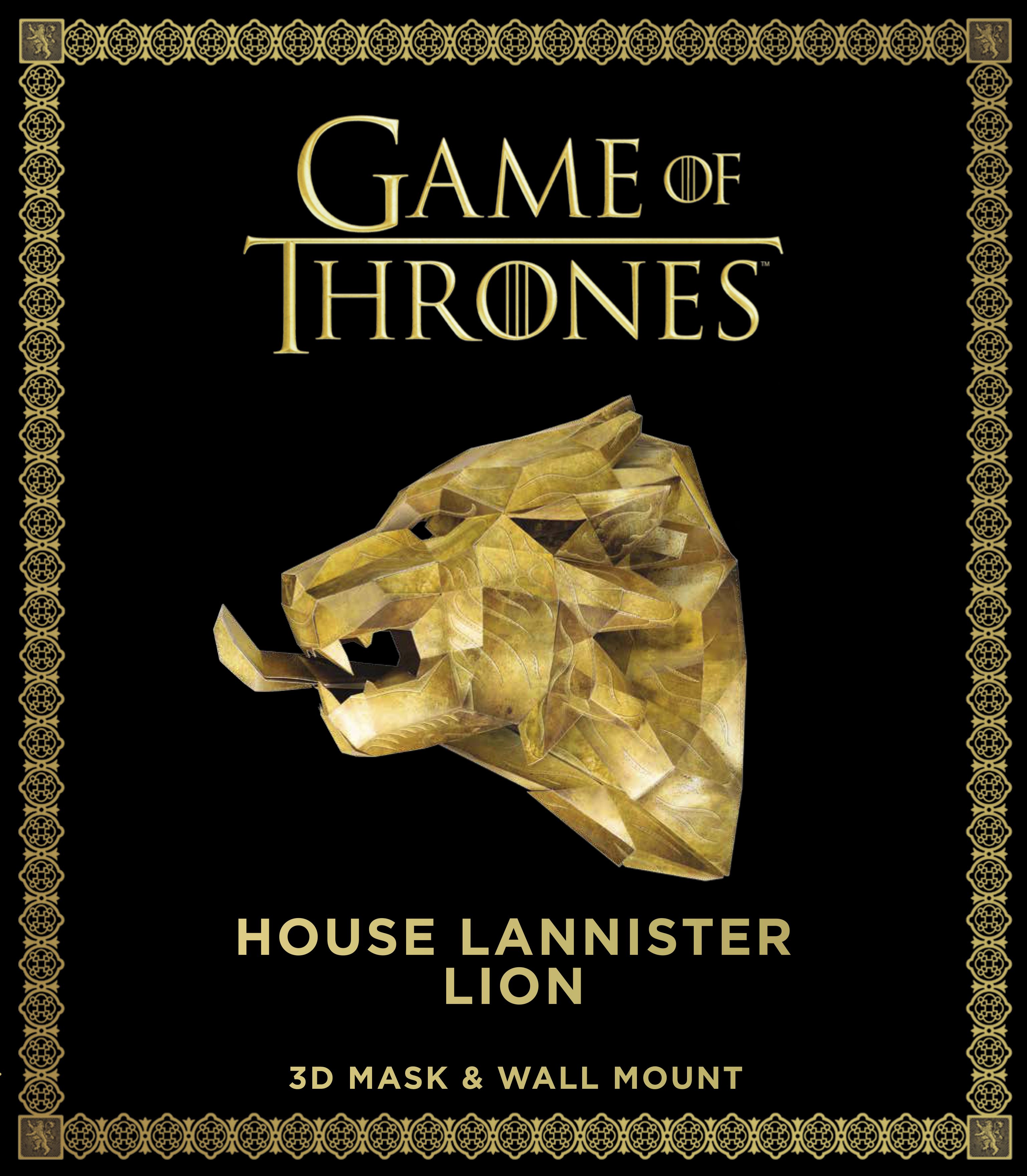 Game of Thrones Mask House Lannister Lion (3D Mask & Wall Mount)