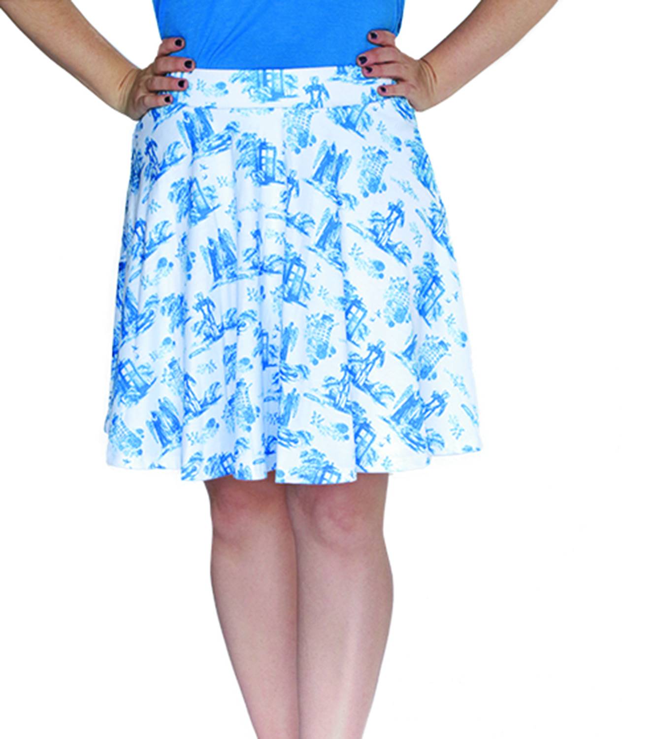Doctor Who Tardis Porcelain Print Skirt Small