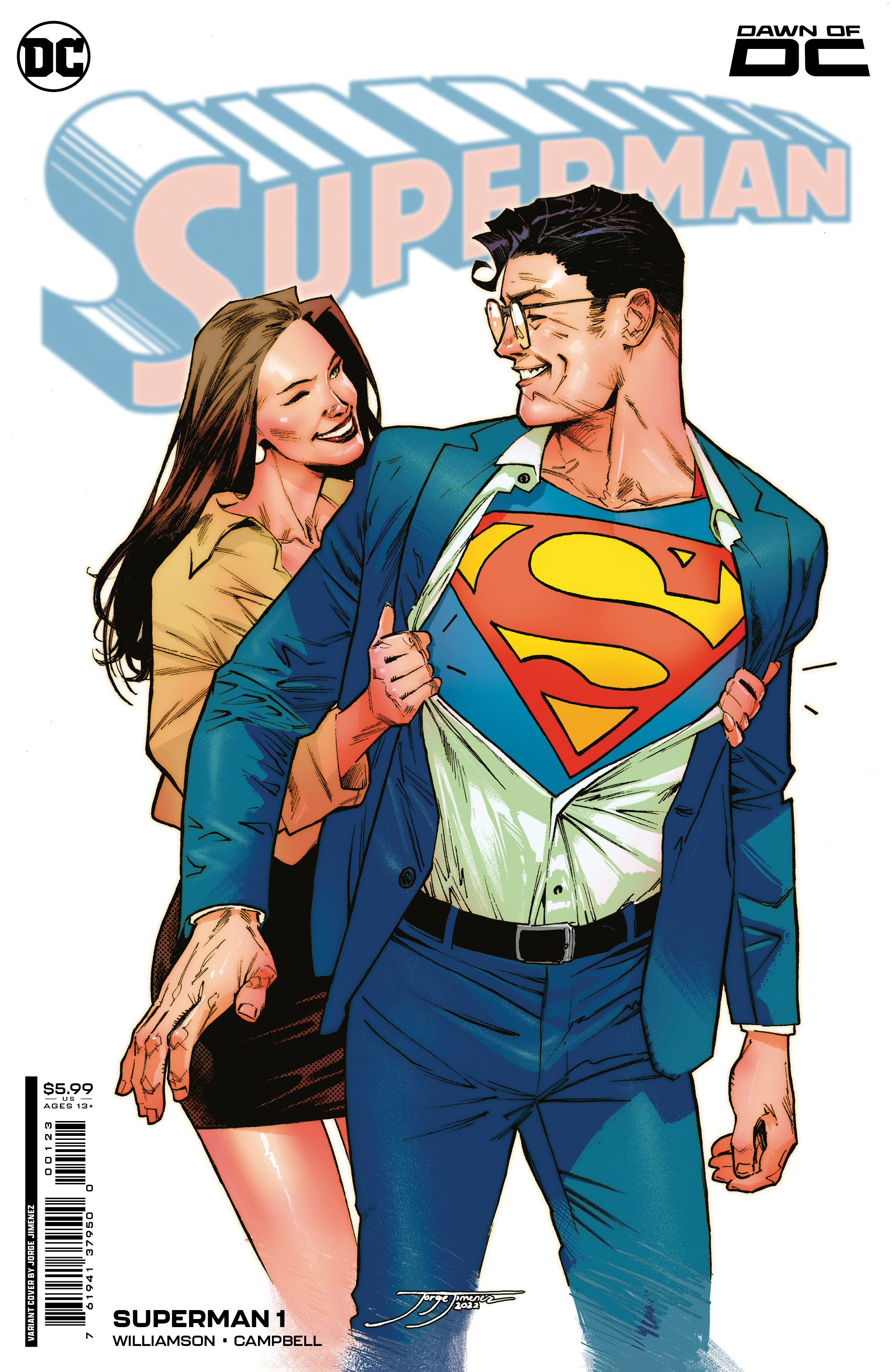 Superman #1 Cover K Jorge Jimenez Card Stock Variant (2023)