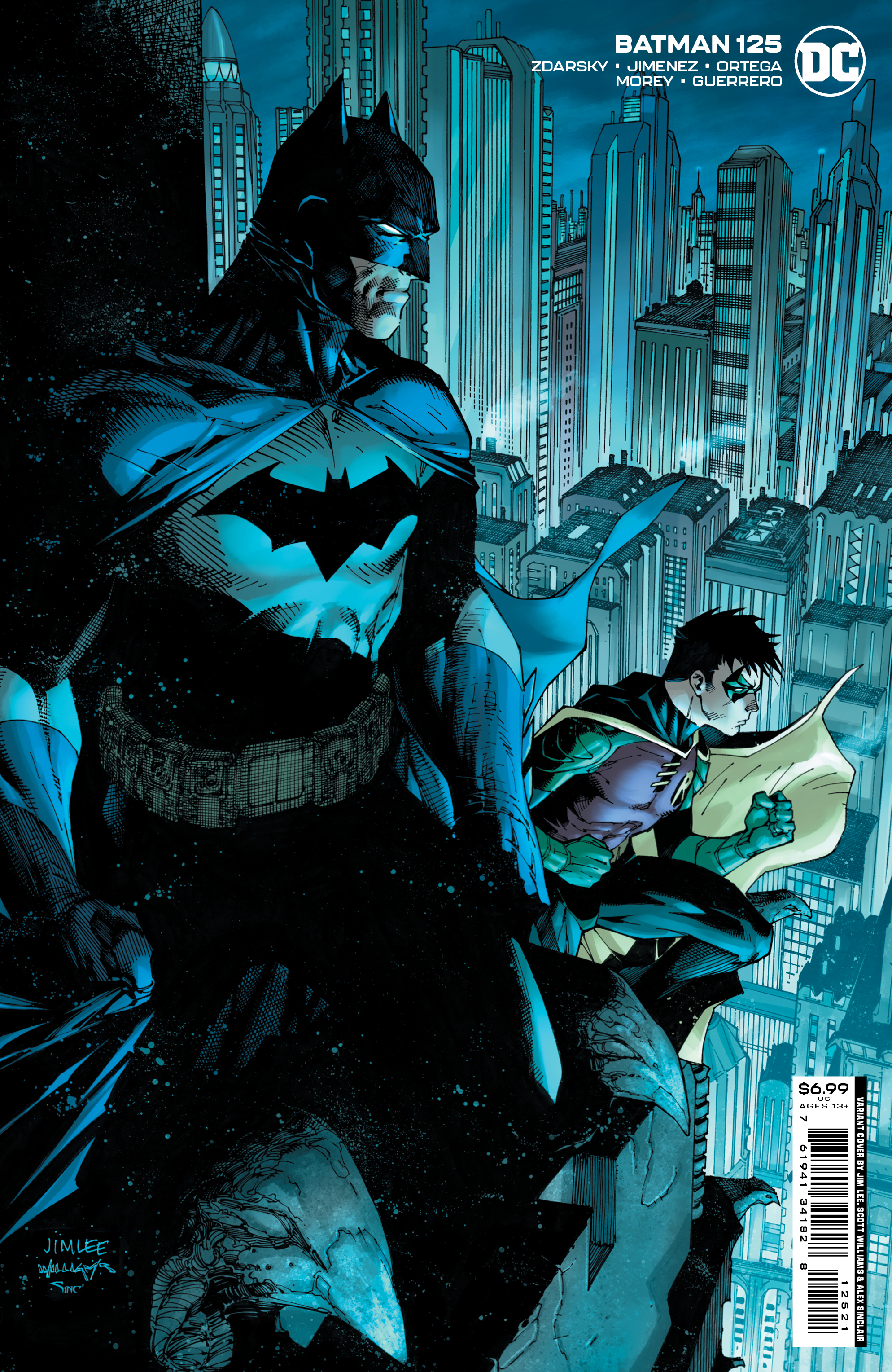 Batman #125 Cover B Jim Lee & Scott Williams Card Stock Variant (2016)