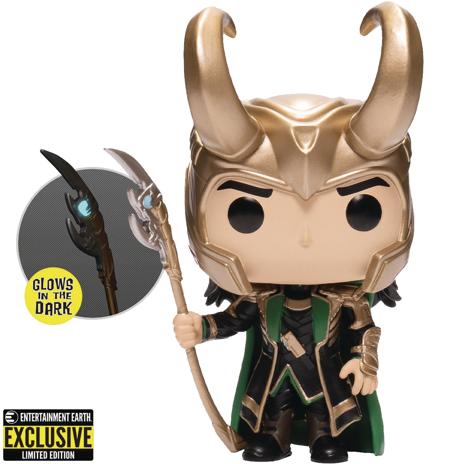 Pop Avengers Loki with glow-in-the-dark Scepter Vinyl Figure