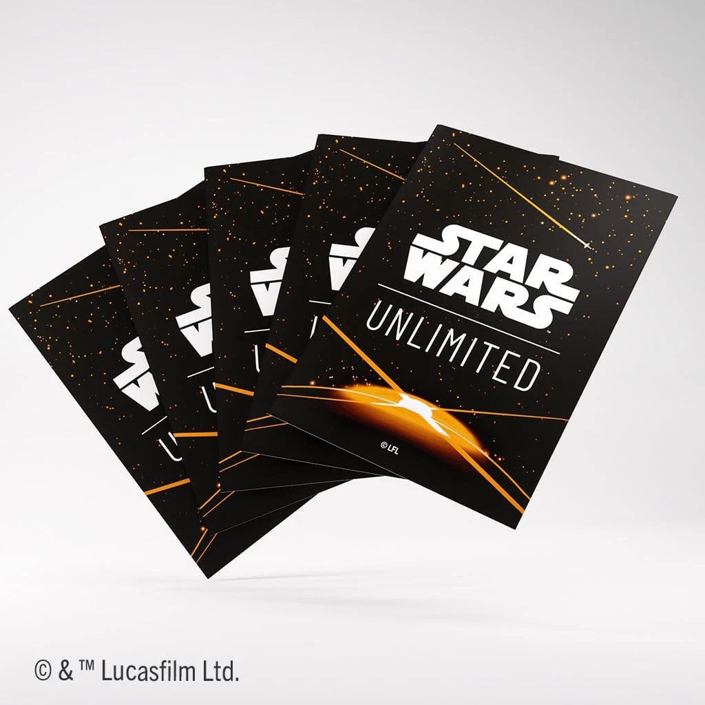 Star Wars: Unlimited Premium Art Sleeve Card Black Orange