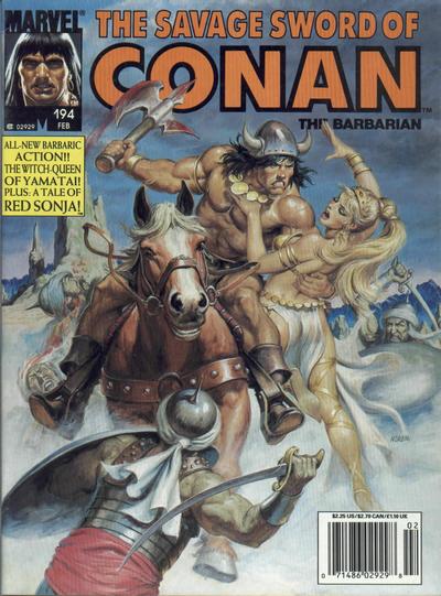 The Savage Sword of Conan #194-Very Good