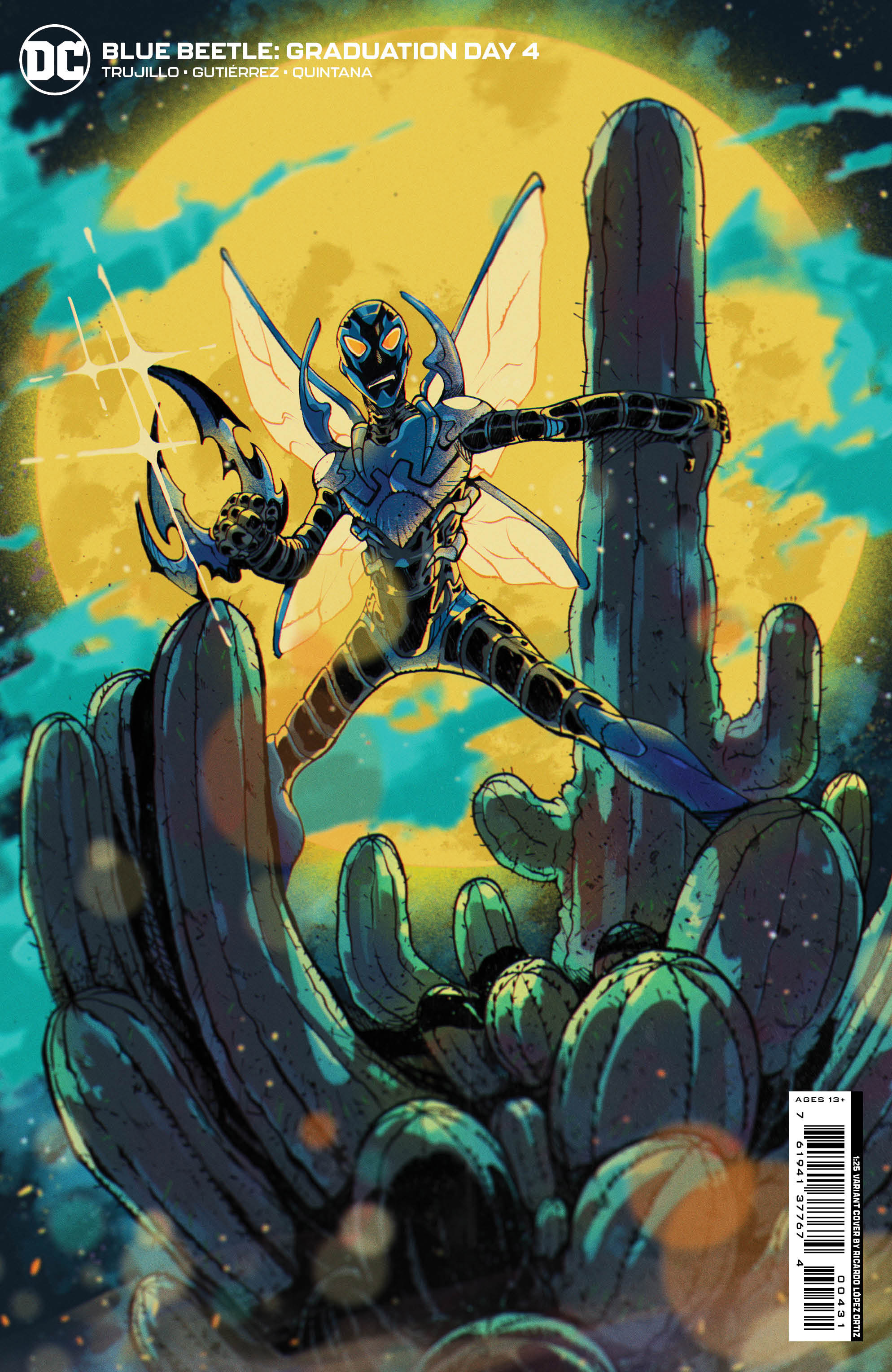 Blue Beetle Graduation Day #4 Cover C 1 for 25 Incentive Ricardo Lopez Ortiz Card Stock Variant (Of 6)