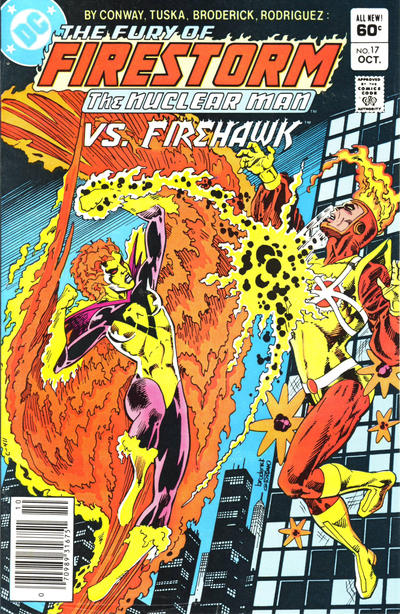 The Fury of Firestorm #17 [Newsstand]-Very Good (3.5 – 5) 1st Appearance of Firehawk