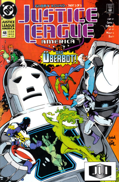 Justice League America #48 (1989)[Direct]-Fine (5.5 – 7)