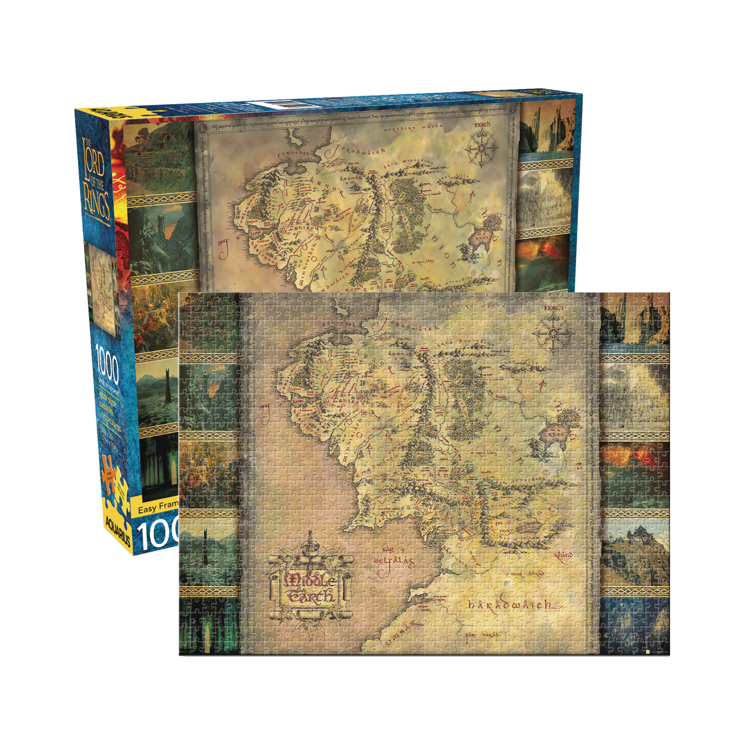 Aquarius Lord of the Rings Map 100 Piece Puzzle