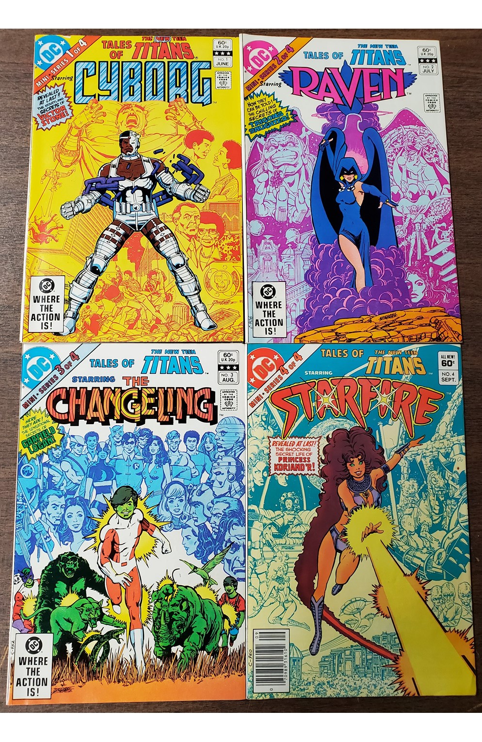 Tales of The New Teen Titans #1-4 (DC 1982) Set