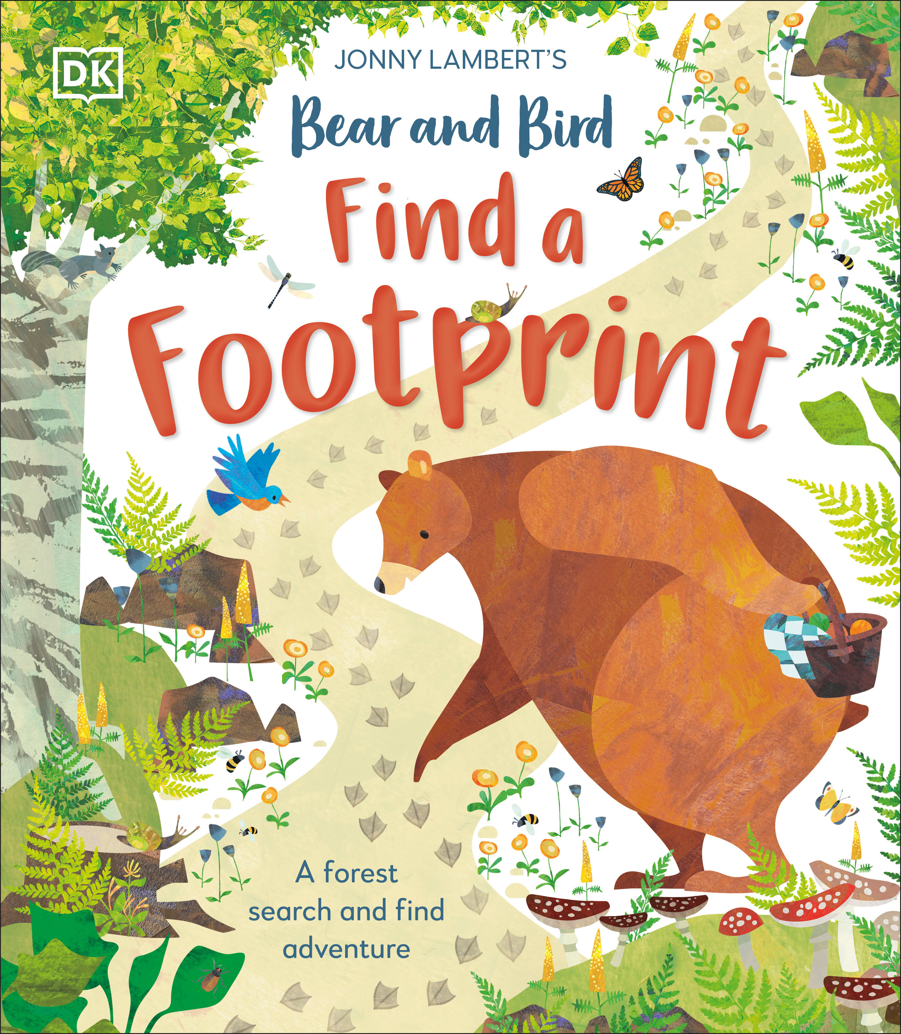 Jonny Lambert’S Bear And Bird: Find A Footprint (Hardcover Book)