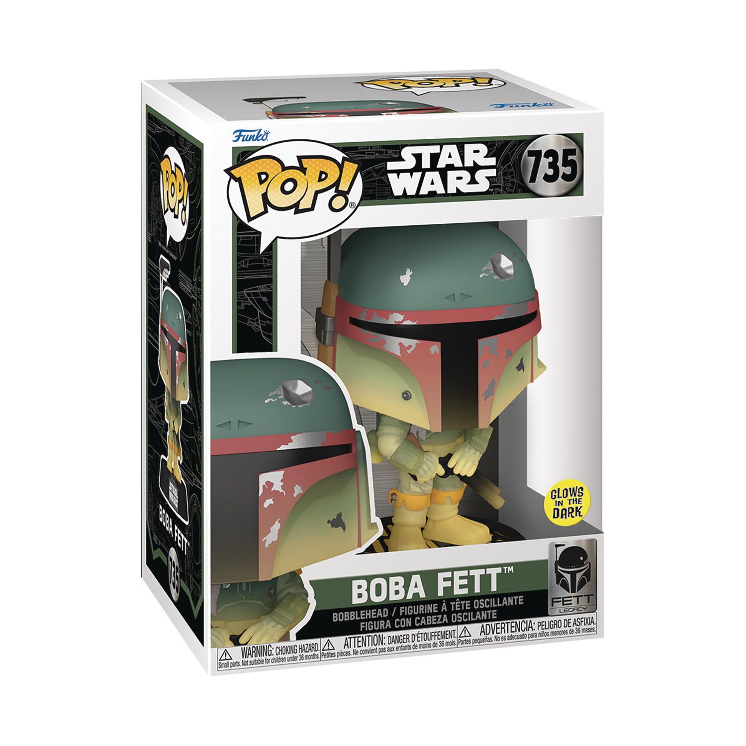 Star Wars Fett Legacy Boba Fett Glow-In-The-Dark Funko Pop! Vinyl Figure #735