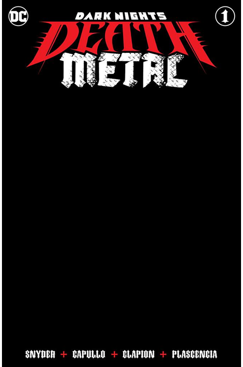 Dark Nights Death Metal #1 Black Blank Variant Edition (Of 6)