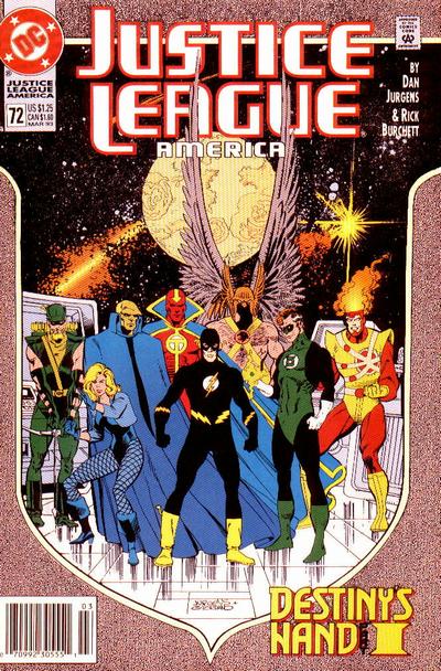 Justice League America #72 [Newsstand]-Fine (5.5 – 7) (1989)