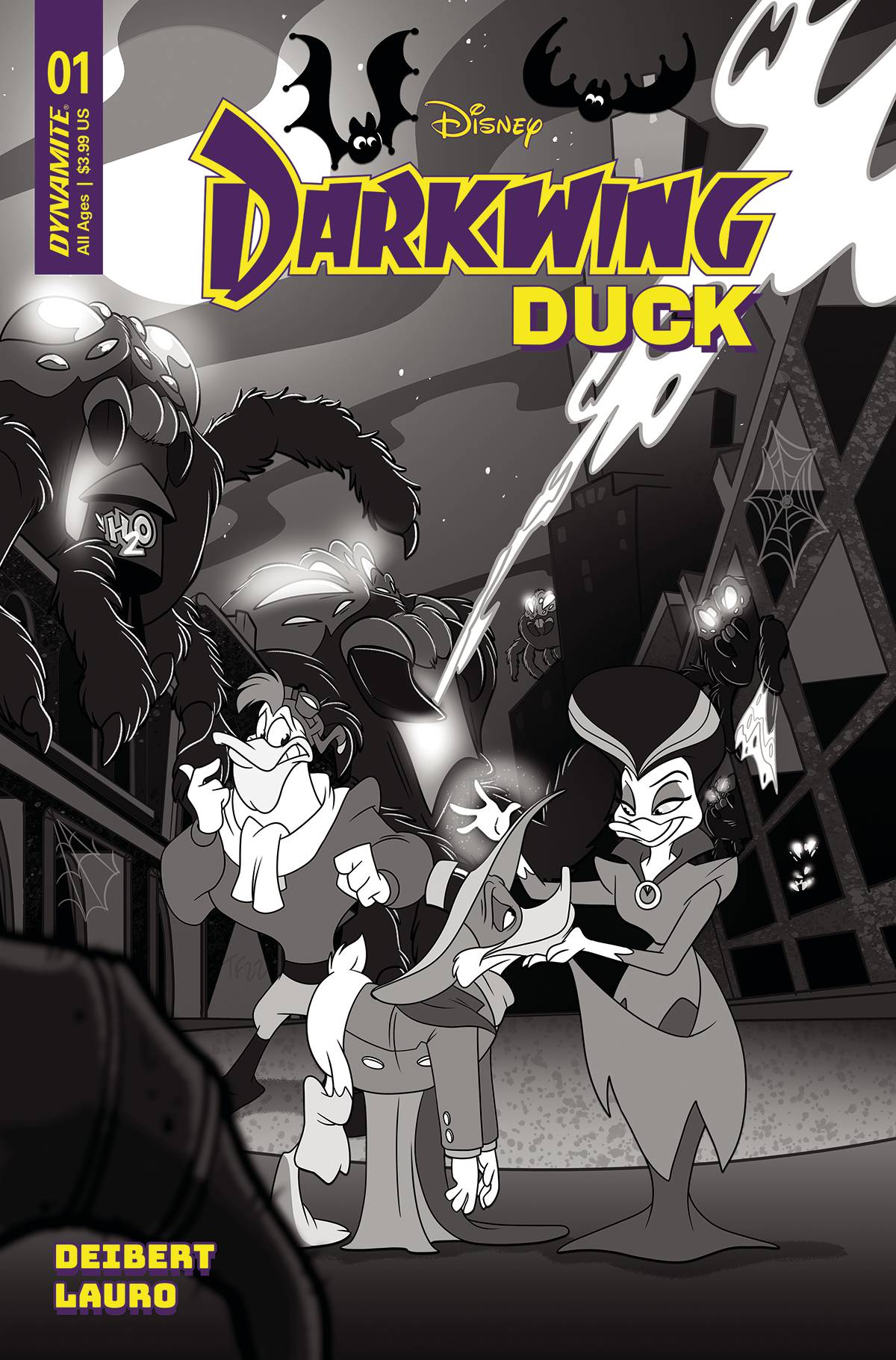 Darkwing Duck #1 Cover ZI 10 Copy Last Call Incentive Forstner Black & White 