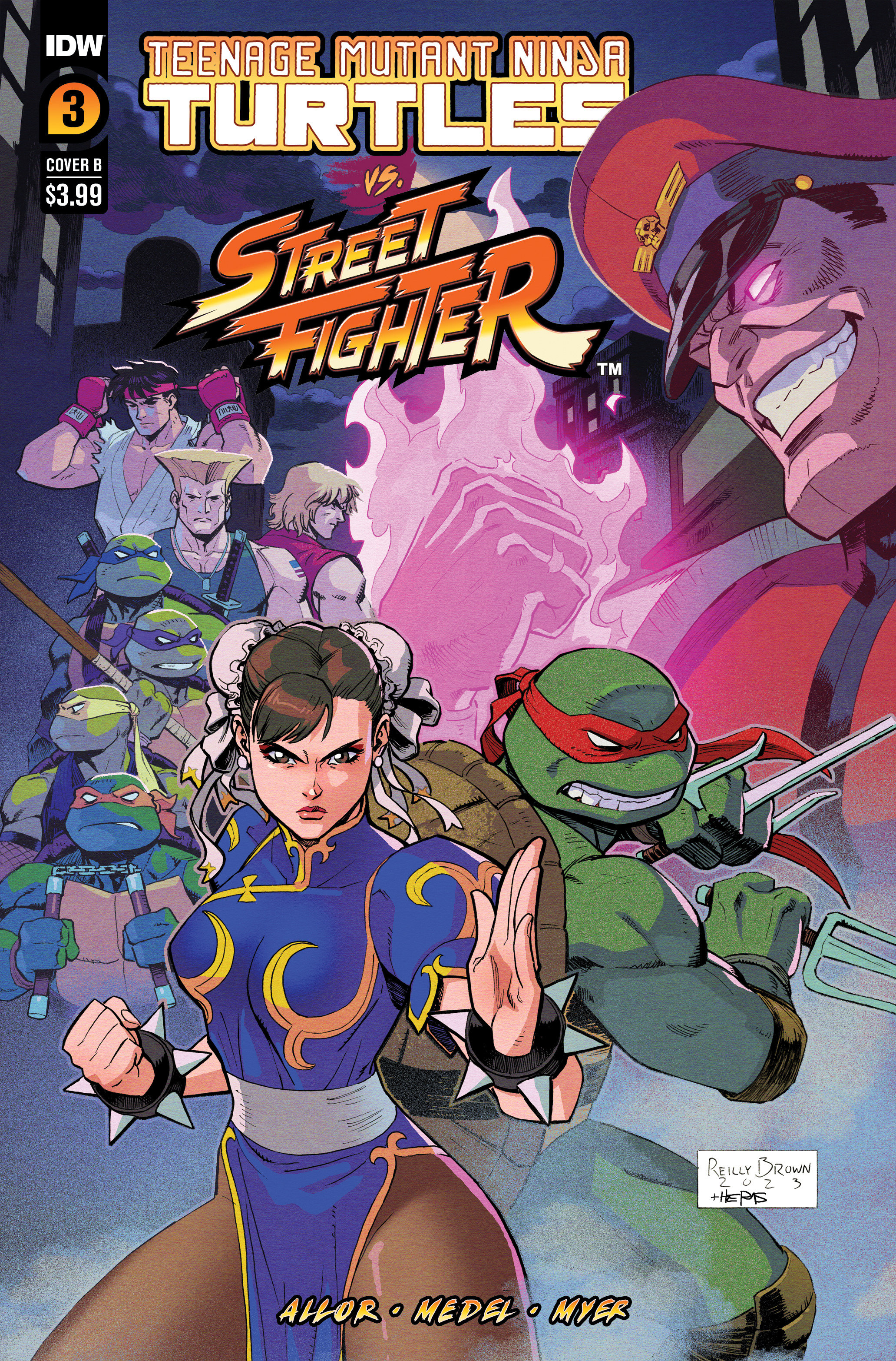 Teenage Mutant Ninja Turtles Vs. Street Fighter #3 Cover B Brown