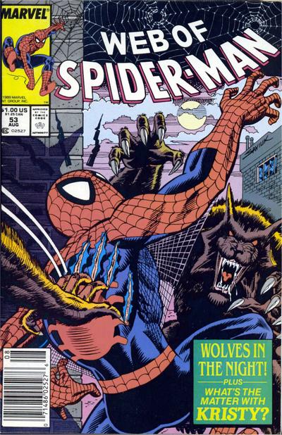 Web of Spider-Man #53 [Newsstand]-Fine (5.5 – 7)