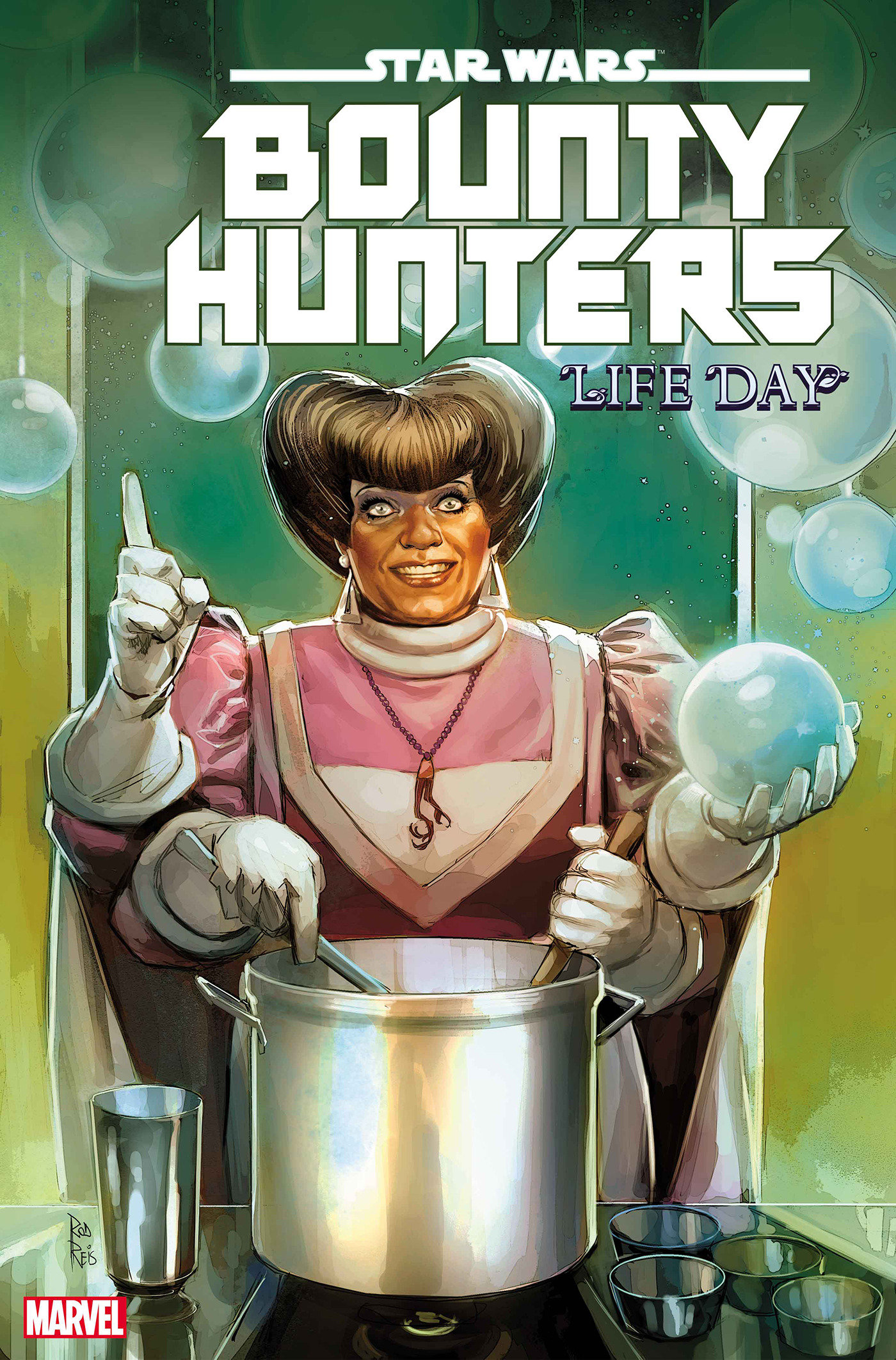 Star Wars: Bounty Hunters #40 Mike Del Mundo Life Day Variant (Dark Droids)