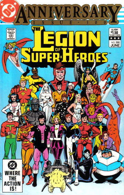 The Legion of Super-Heroes #300 [Direct]-Near Mint (9.2 - 9.8) [Cameo of Garfield The Cat]