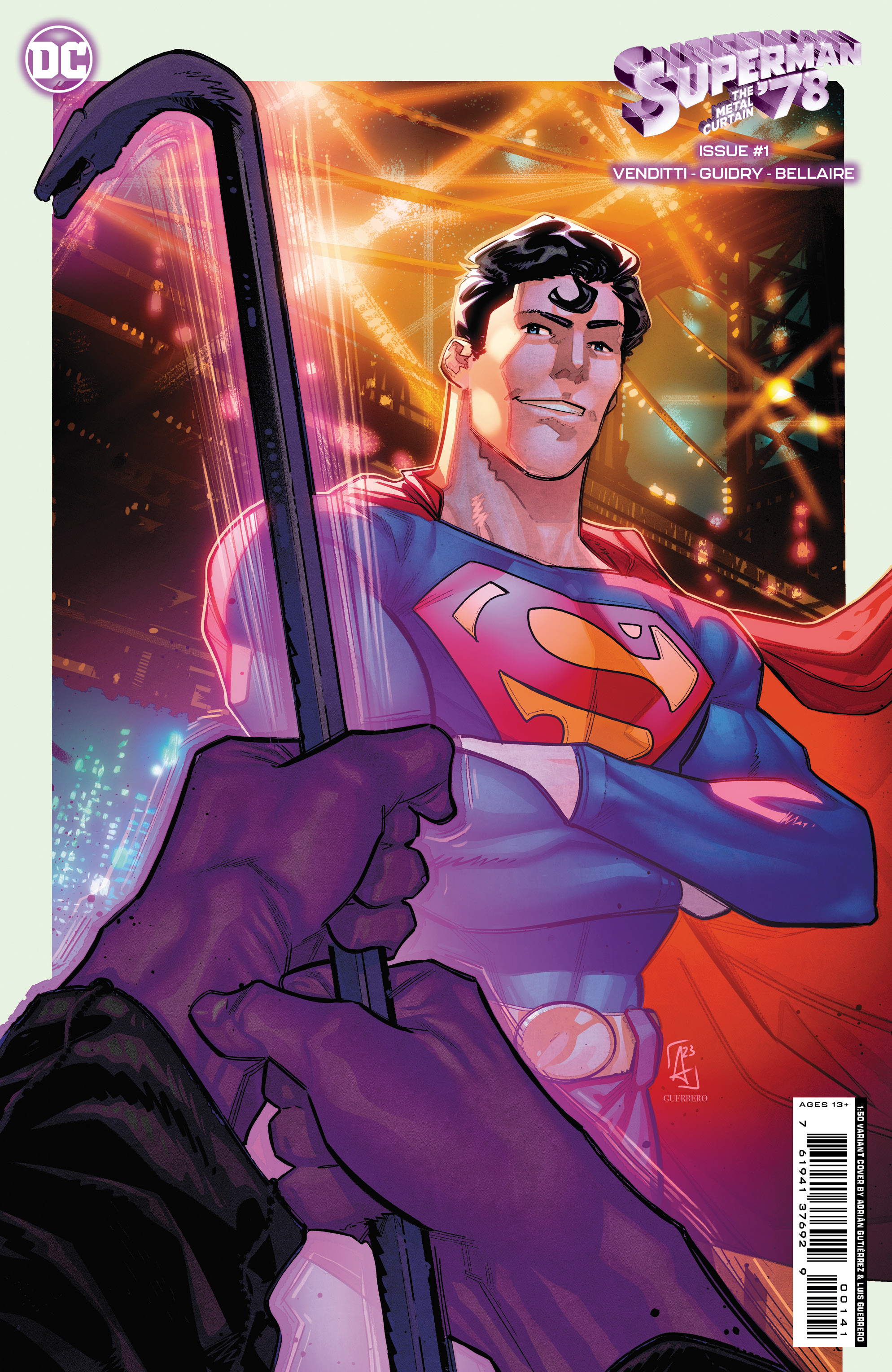 Superman '78 The Metal Curtain #1 Cover F 1 for 50 Incentive Adrian Gutierrez Card Stock Variant (Of 6)