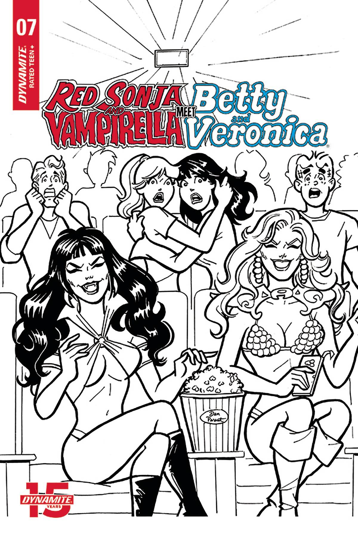Red Sonja Vampirella Betty Veronica #7 10 Copy Parent Black & White Incentive