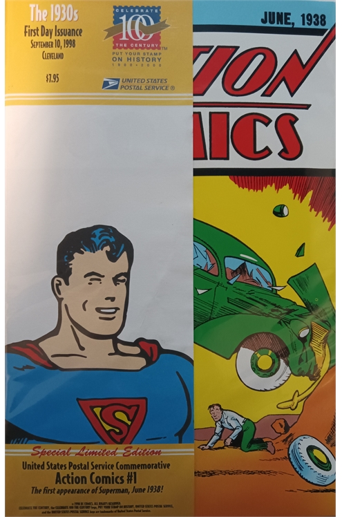 Action Comics #1 [1998 Usps Special Commemorative Edition] Missing Stamp Version