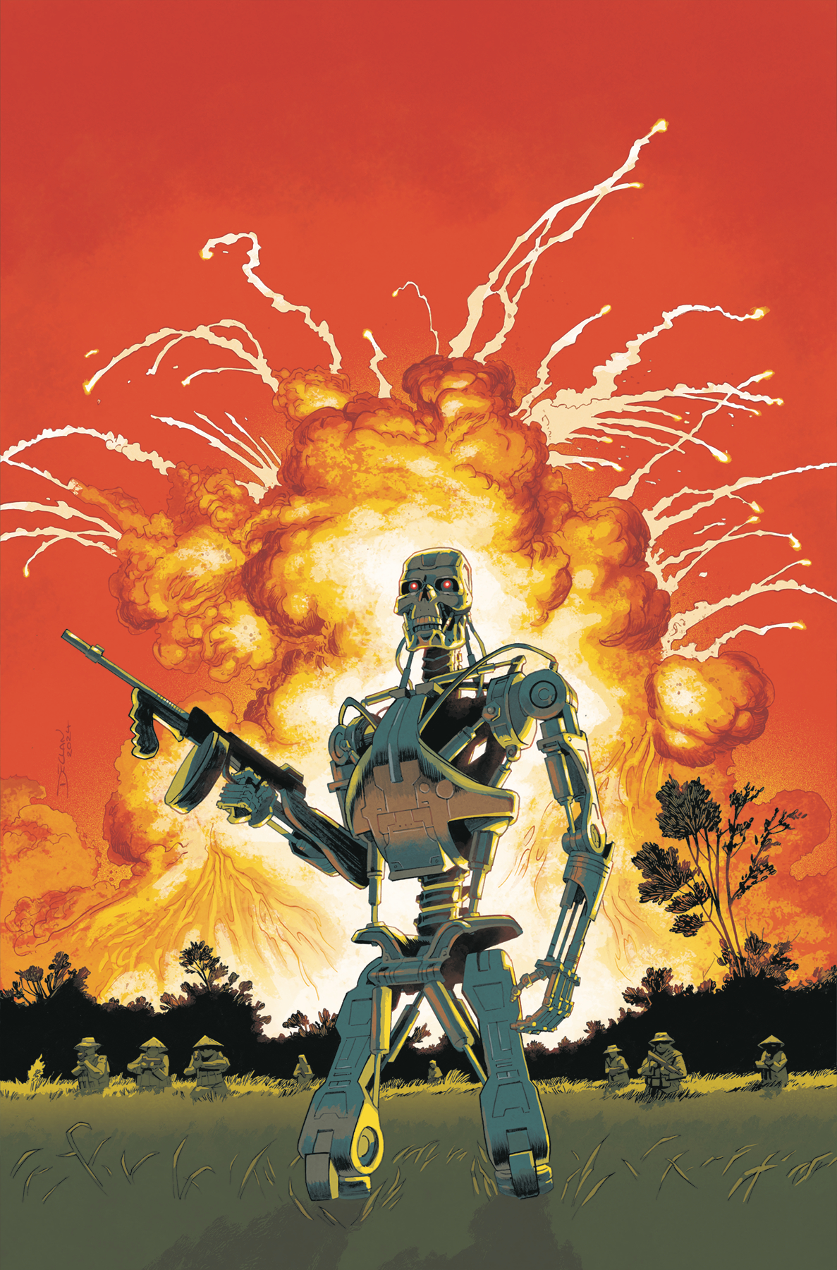 Terminator #2 Cover G Shalvey Metal Premium