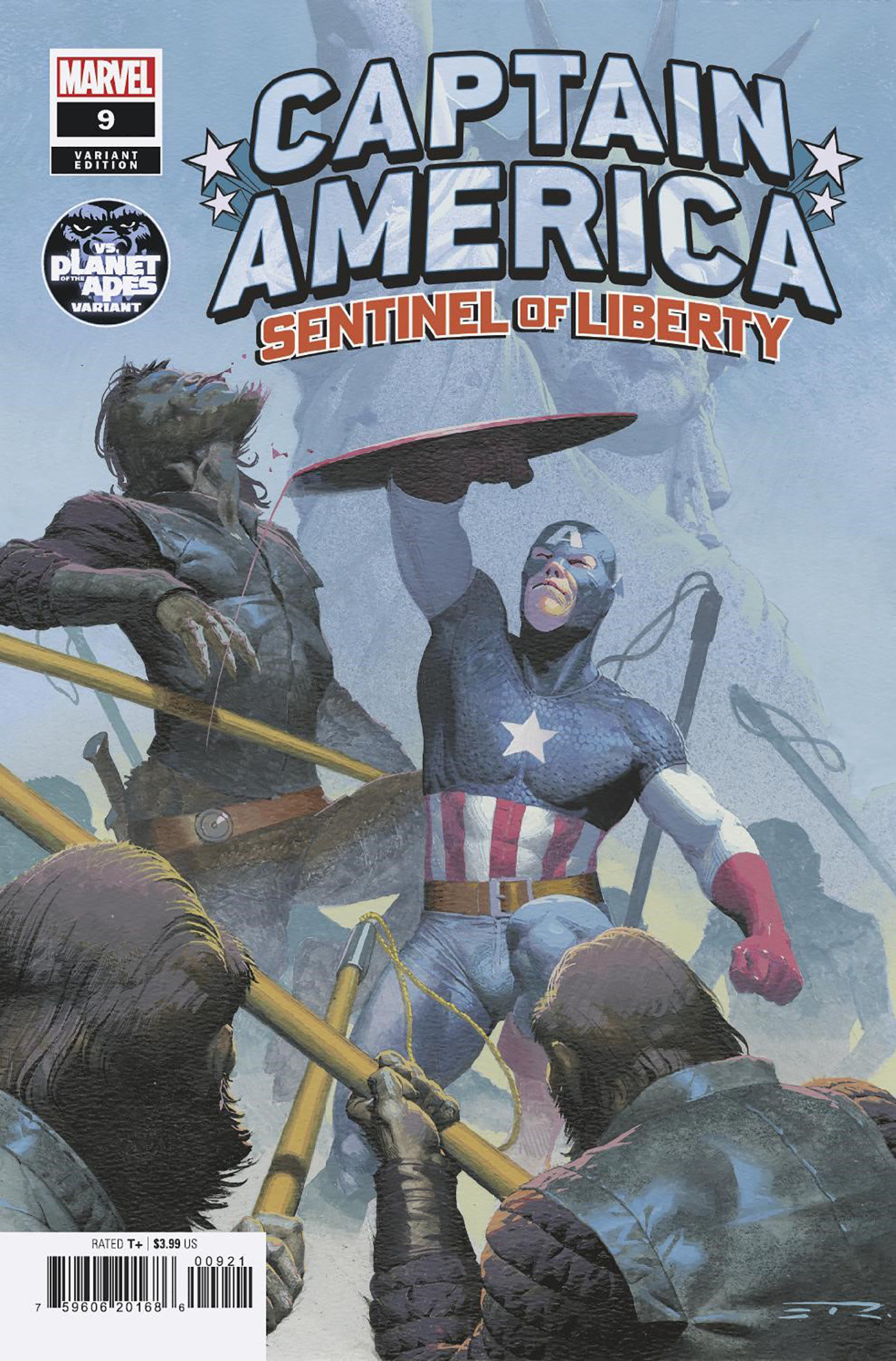 Captain America Sentinel of Liberty #9 Ribic Planet of the Apes Variant