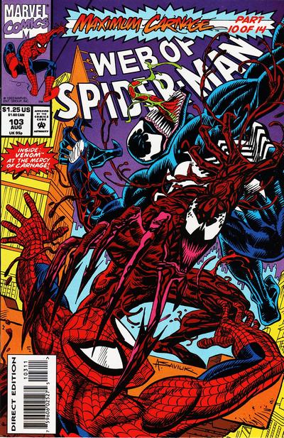 Web of Spider-Man #103 [Direct Edition]-Very Fine (7.5 – 9) "Maximum Carnage" Part 10