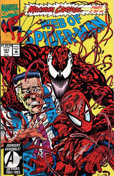 Web of Spider-Man #101 [Direct]-Very Fine (7.5 – 9) "Maximum Carnage" Part 2