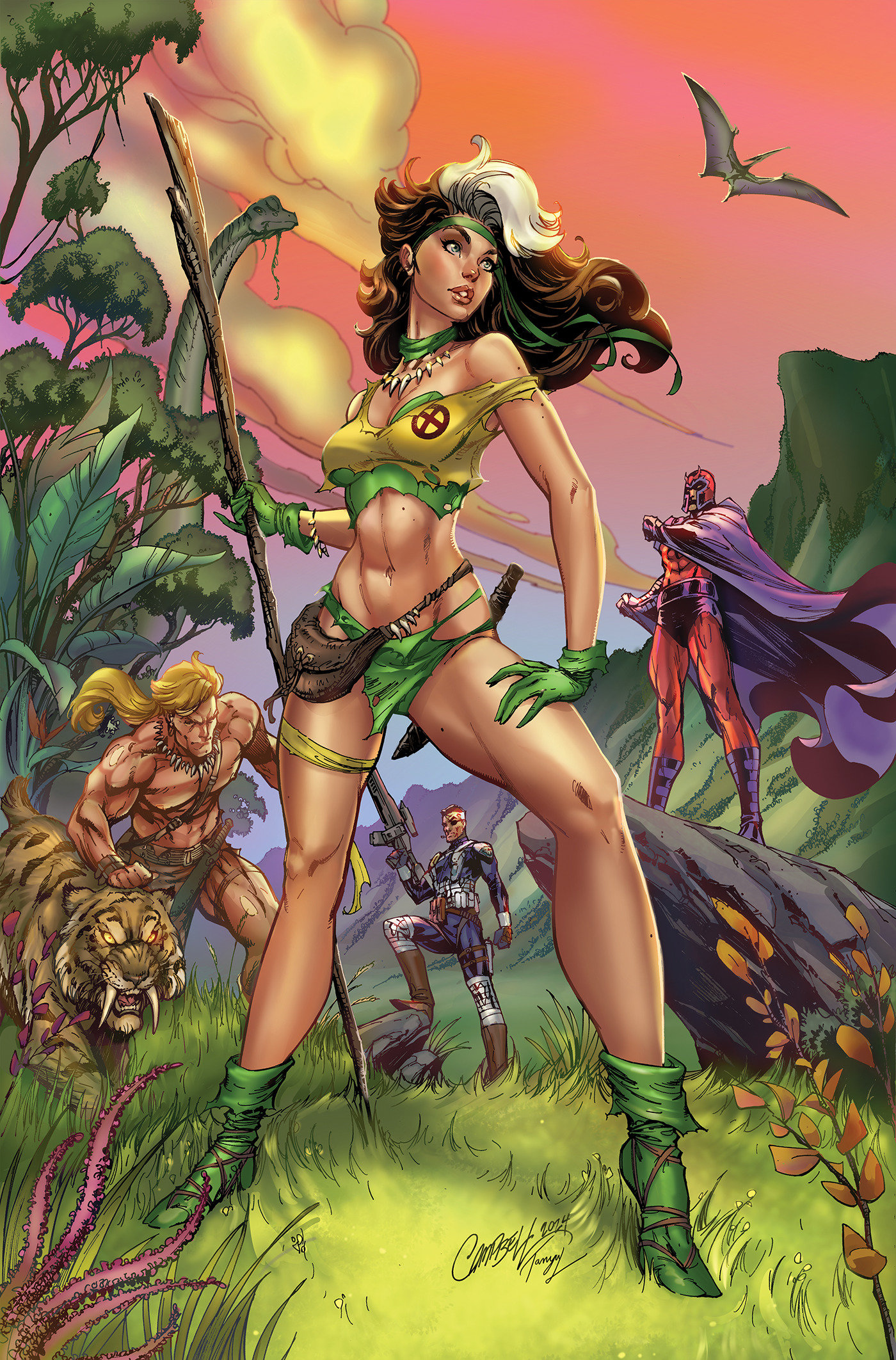 Rogue: The Savage Land #1 J. Scott Campbell Rogue Virgin 1 In 100 Incentive Variant 1 for 100 Incentive