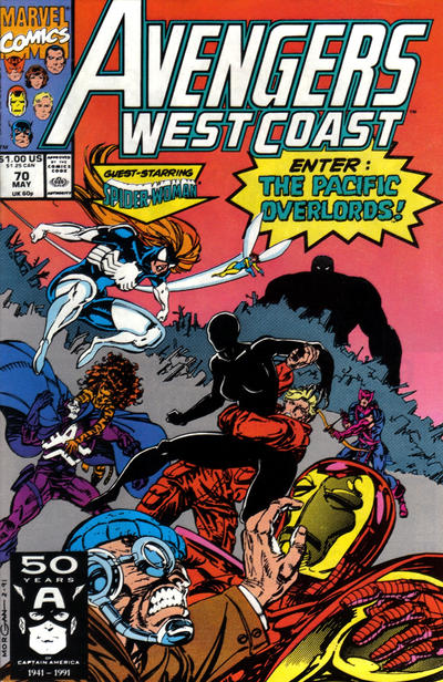 Avengers West Coast #70 [Direct]-Very Good (3.5 – 5)