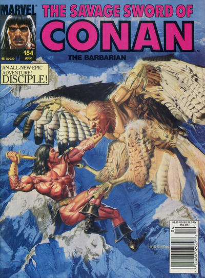 The Savage Sword of Conan #184 [Newsstand] - Fn/Vf