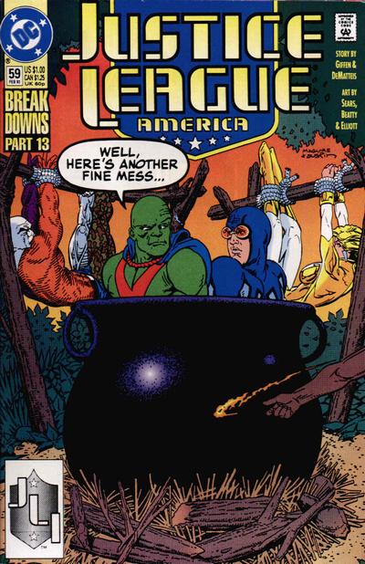 Justice League America #59 (1989)[Direct]-Fine (5.5 – 7)