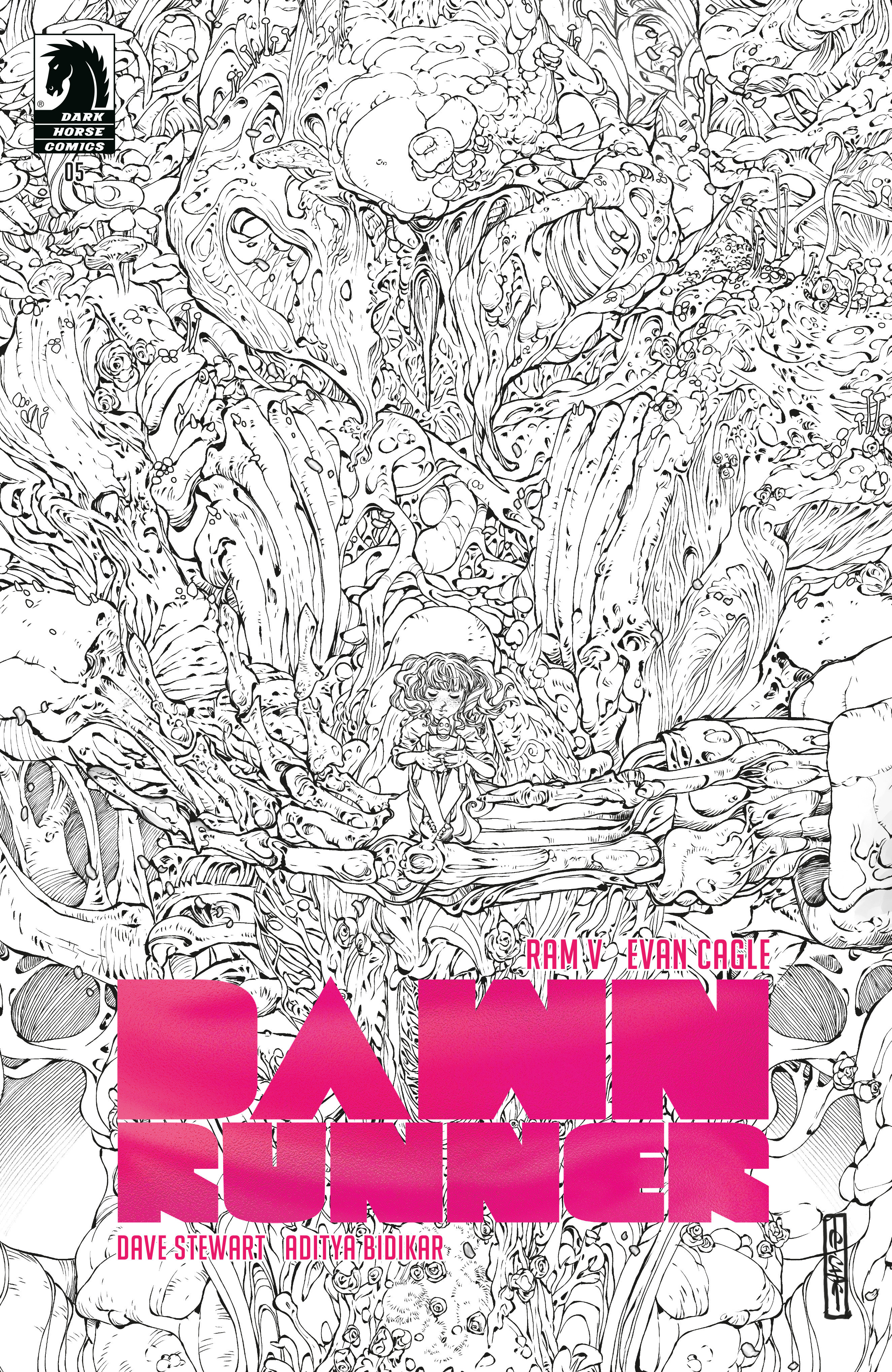 Dawnrunner #5 Cover D 1 for 10 Incentive (Foil) (B&W) (Evan Cagle)