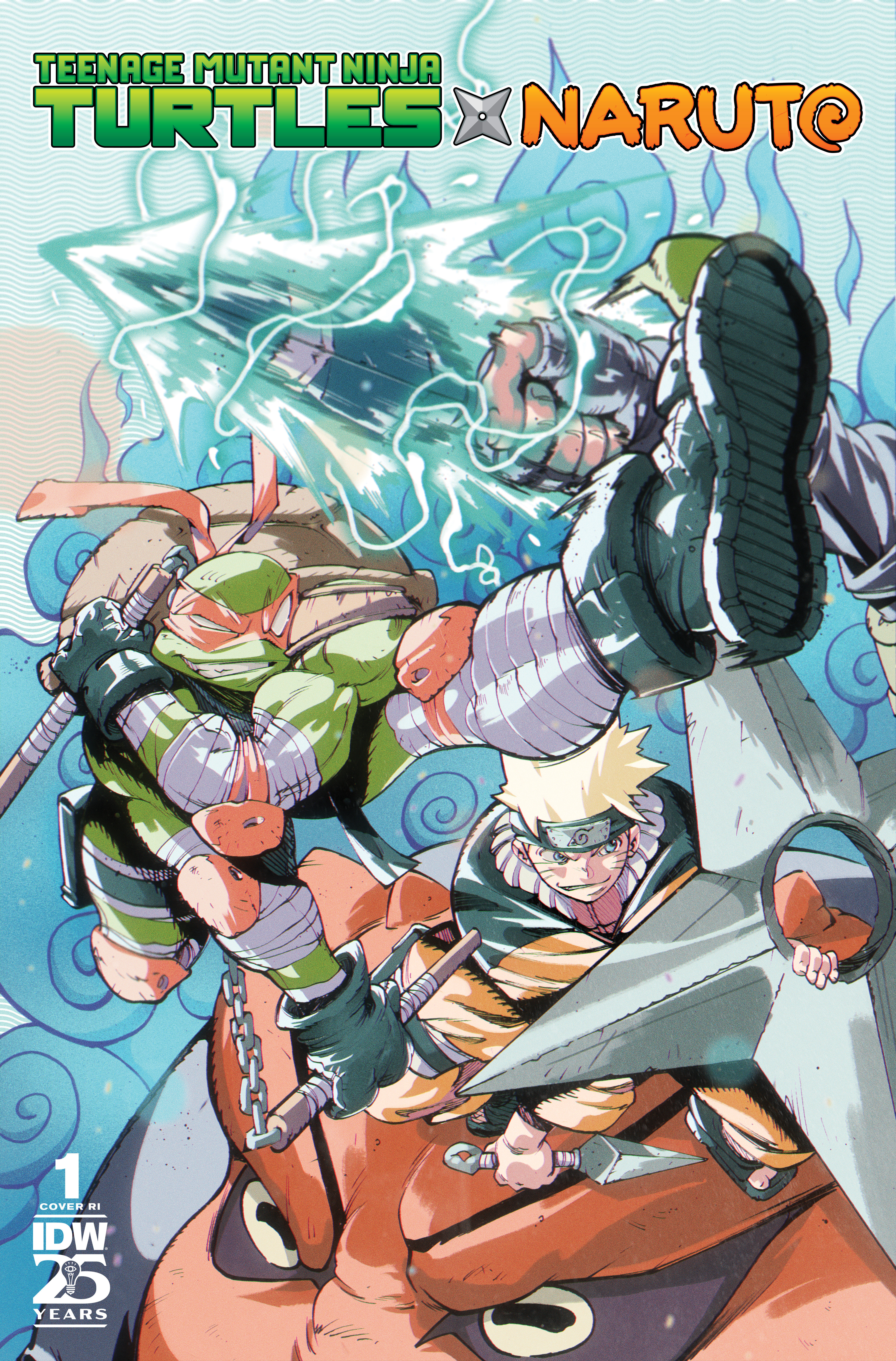 Teenage Mutant Ninja Turtles/Naruto #1 Cover Ortiz 1 for 75 variant