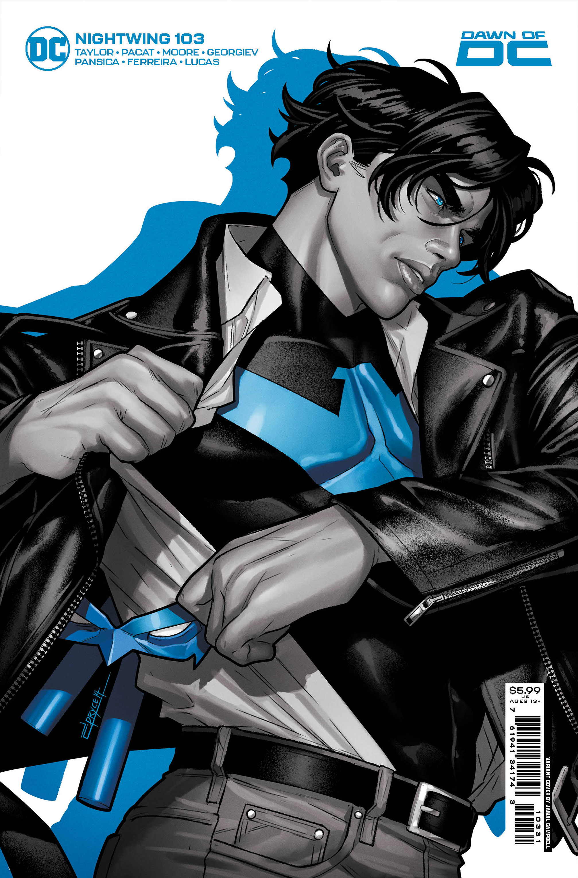 Nightwing #103 Cover C Jamal Campbell Card Stock Variant (2016)