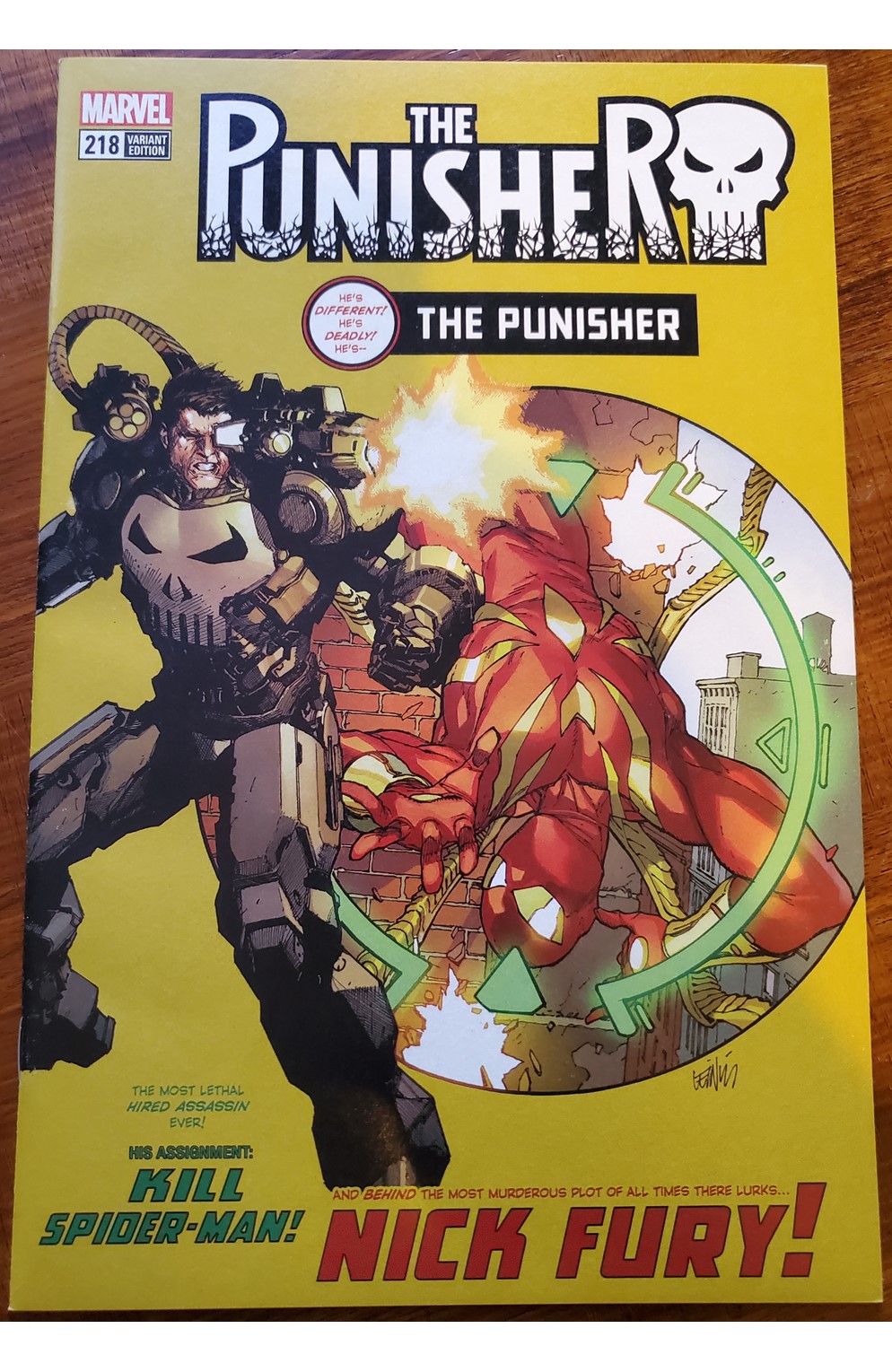 Punisher #218 (Marvel 2018) Sanctum Sanctorum Comics Variant 1st Punisher As War Machine