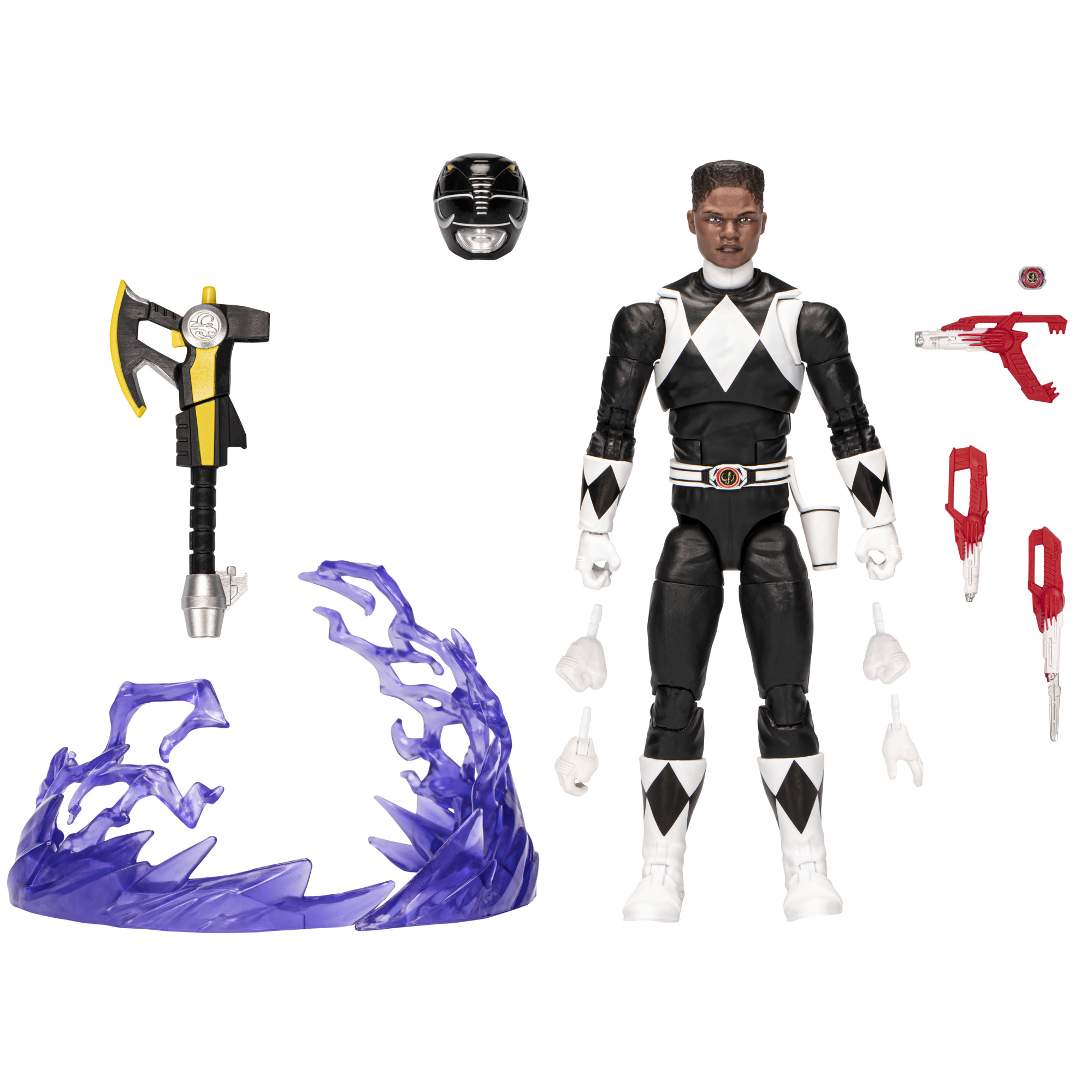 Power Rangers Lightning Mighty Morphin Power Rangers Black Ranger Deluxe 6 Inch Action Figure