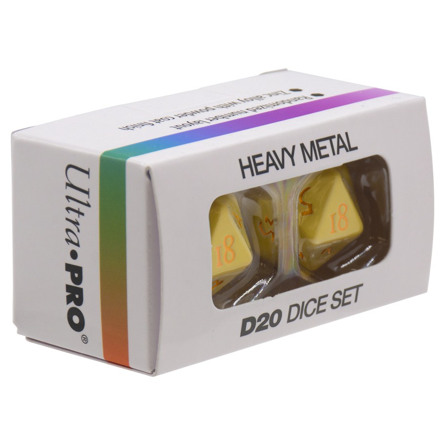 Heavy Metal Dice 2D20 Vivid Yellow