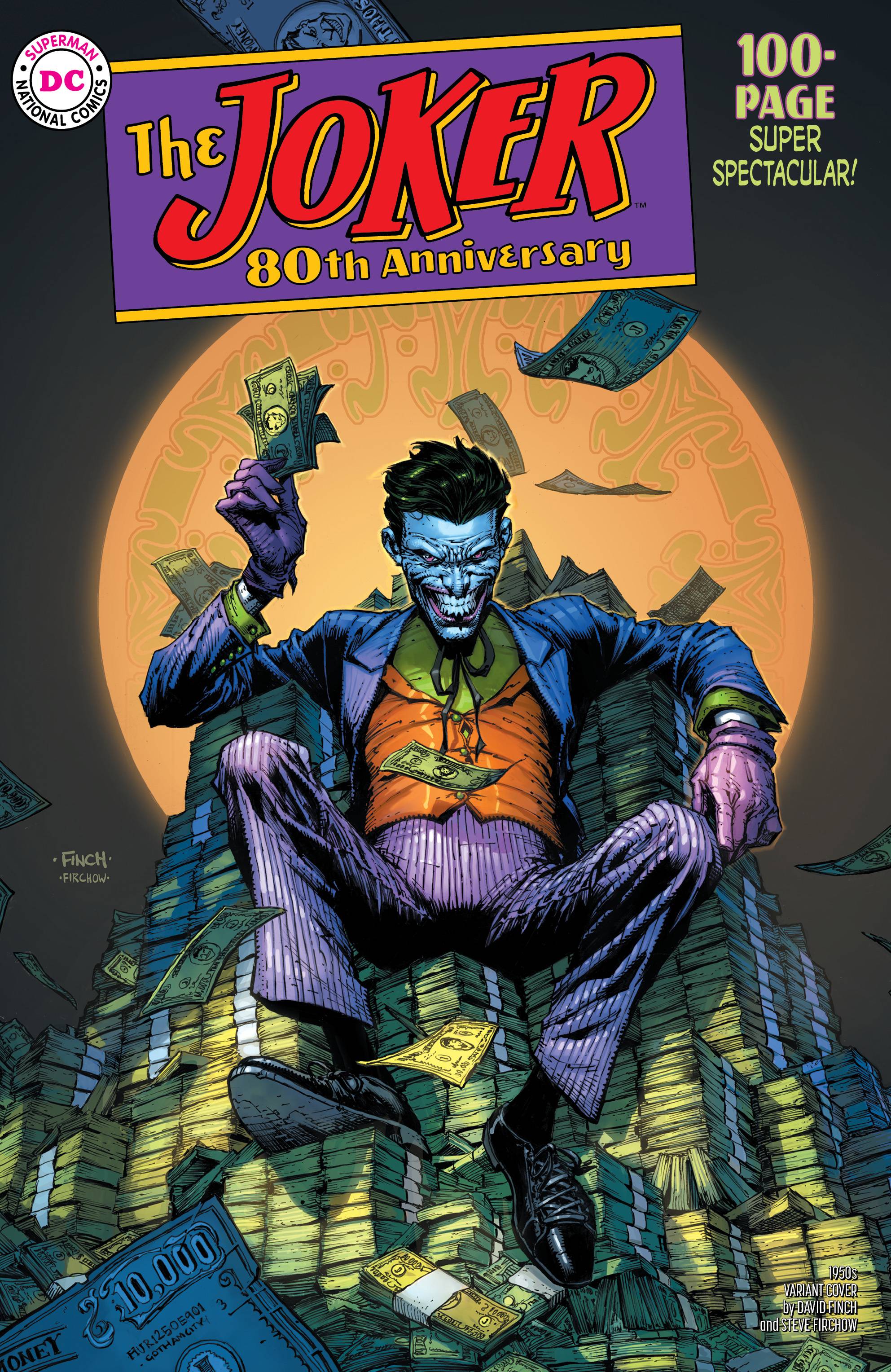 Joker 80th Anniversary 100 Page Super Spectacular #1 1950s David Finch Variant Edition