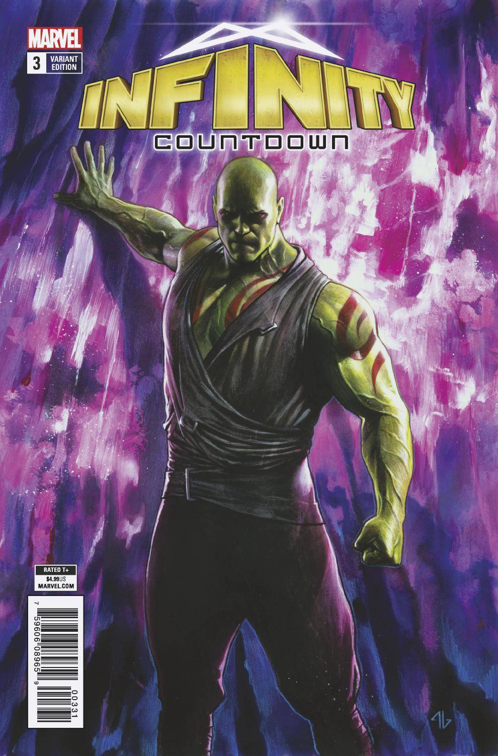 Infinity Countdown #3 Drax Holds Infinity Variant Leg (Of 5)