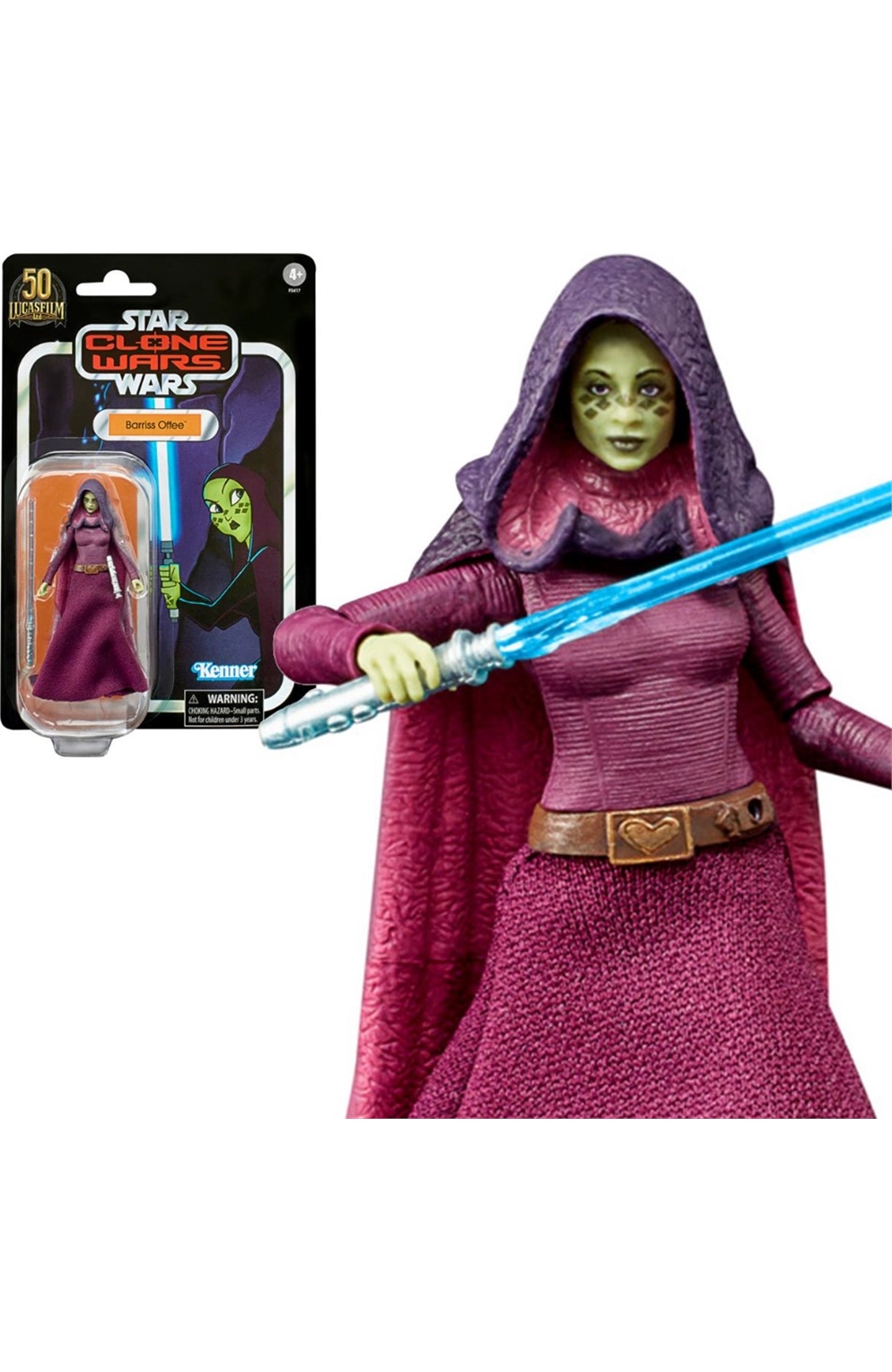 Star Wars The Vintage Collection Barriss Offee (Clone Wars) 3 3/4-Inch Action Figure