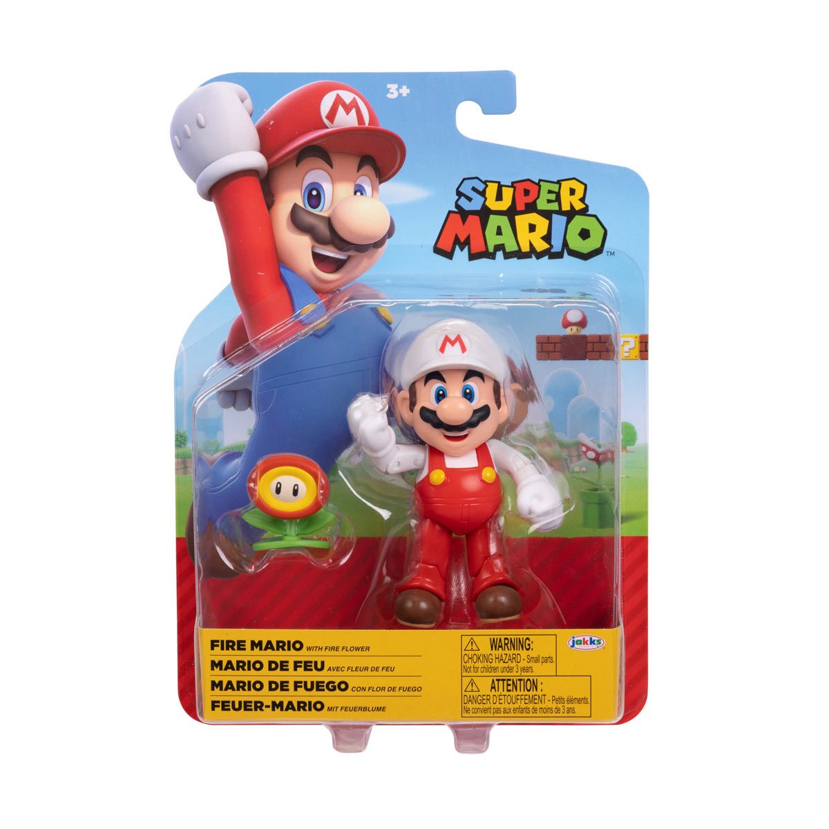 Super Mario 4in Fire Mario Figure