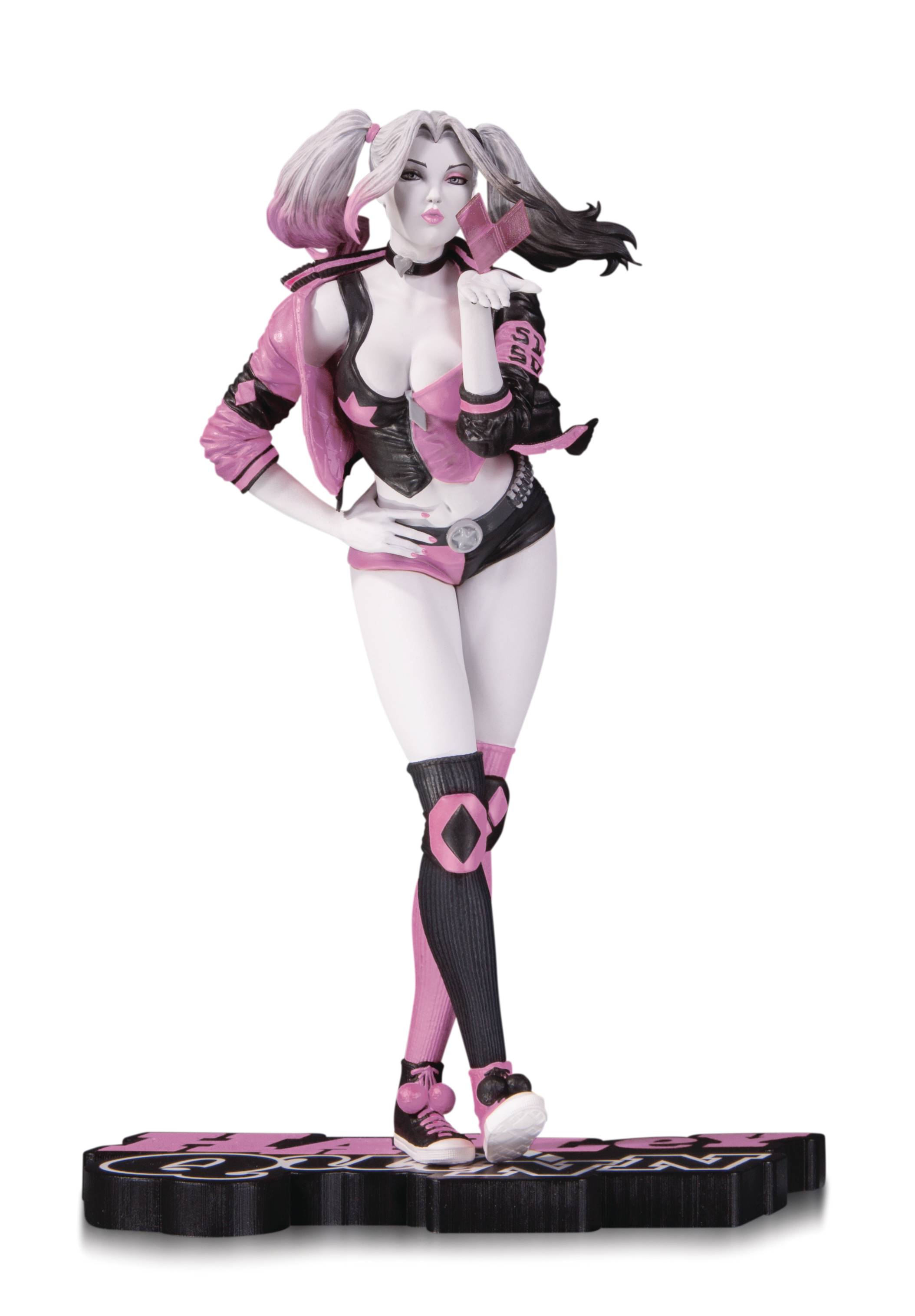 Harley Quinn Pink White Black Valentine by Lau Variant Statue